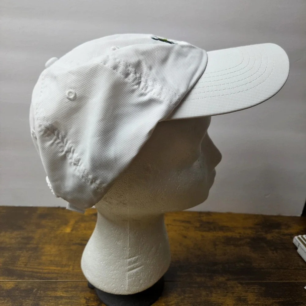 Imperial Caddie Golf Hat White Adjustable Strapback Performance Cap X210P Green